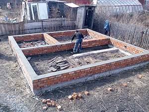 Баня из кирпича